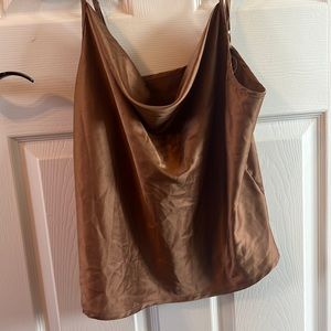 Silk Large strap adjustable tank top.
